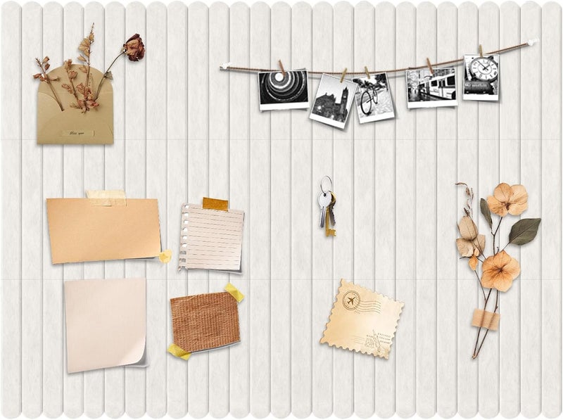 Himake Large Felt Bulletin Board 47" x 35", Cork Board for Walls 12 Pack with 60 Safe Removable Adhesive Tabs, Felt Boards for Home Office Classroom with 50 Push Pins, Light Camel - Image 3